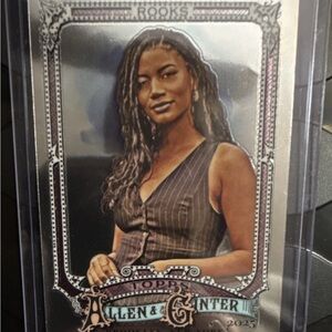 Trading Card Sleeve Portrait - Pinstripe Vest, Brown Skin Tone